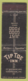 Matchbook Cover - Tip Toe Inn Scranton PA FEDERAL LONG WORN