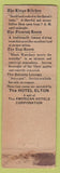 Matchbook Cover - Hotel Elton Waterbury CT FEDERAL LONG CREASE