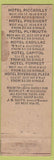 Matchbook Cover - Dreier Hotels NYC Federal LONG