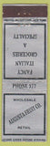 Matchbook Cover - Augusta Fruit Co Italian Grocery FEDERAL LONG POOR BACK
