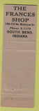Matchbook Cover - Frances Shop women's dresses girlie South Bend IN Midget'