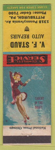Matchbook Cover - VF Staud Auto Repair Pittsburgh PA pinup