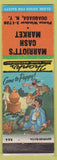 Matchbook Cover - Marriott's Cash Market Ouaquaga NY Hillbilly