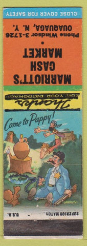 Matchbook Cover - Marriott's Cash Market Ouaquaga NY Hillbilly