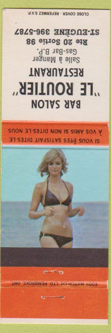 Matchbook Cover - Bar Salon Le Routier ST Eugene QC oil gas Pinup