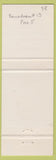 Matchbook Cover - Bar Salon Le Routier ST Eugene QC oil gas Pinup