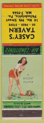 Matchbook Cover - Casey's Tavern Philadelphia PA WEAR Pinup