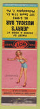 Matchbook Cover - Jerry's Musical Bar Philadelphia PA Pinup