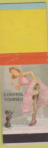 Matchbook Cover - Control Yourself Pinup BLANK