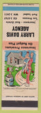 Matchbook Cover - Larry Davis Insurance Los Fresnos Port Isabel TX Hillbilly