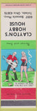 Matchbook Cover - Clayton's Hobby House Toledo OH Hillbilly