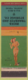 Matchbook Cover - Ricks Transfer Storage Austin TX Pinup