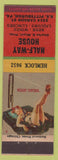 Matchbook Cover - Half Way House Pittsburg PA Pinup