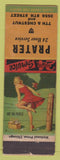 Matchbook Cover - Prater Service oil gas NO TOWN POOR BACK Pinup
