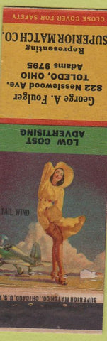 Matchbook Cover - Superior Match George Foulger Toledo OH Pinup
