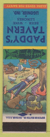 Matchbook Cover - Paddy's Tavern Ligonier IN Hillbilly