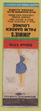 Matchbook Cover - Jimmie's Palm Lounge Chicago IL Pinup