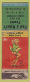 Matchbook Cover - Paul Mabel's Tavern ST Augustine IL freid chicken WORN Pinup