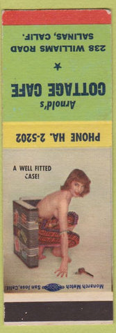 Matchbook Cover - Arnold's Cottage Cafe Salinas CA Pinup