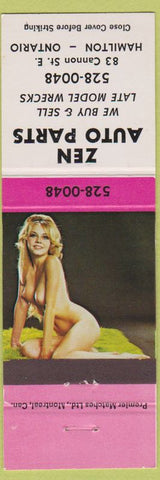 Matchbook Cover - Zen Auto Parts Hamilton ON Pinup