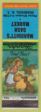 Matchbook Cover - Marriott's Cash Market Ouaquaga NY Hillbilly