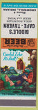 Matchbook Cover - Biddle's Cafe Tavern Cromwell IN Low Phone # Hillbilly