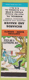 Matchbook Cover - Richards and Knaver Tombstones Warwick PA Elverson Hillbilly