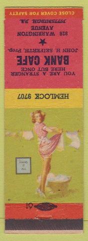 Matchbook Cover - Bank Cafe Pittsburgh PA Pinup