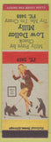 Matchbook Cover - Low Dollar Milly Checks Cashed  Pinup