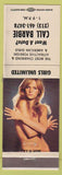 Matchbook Cover - Girls Unlimited Call girlie Los Angeles CA hookers? Pinup