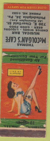 Matchbook Cover - McColgan's Cafe Philadelphia PA Pinup