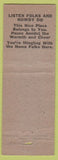 Matchbook Cover - McColgan's Cafe Philadelphia PA Pinup