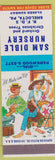 Matchbook Cover - Sam Dible Nursery Shelocta PA Christmas Trees Hillbilly