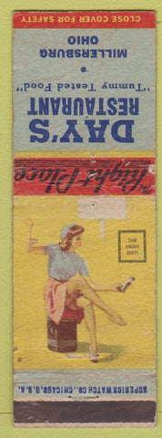 Matchbook Cover - Day's Restaurant Millersburg ON pinup Pinup