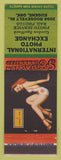 Matchbook Cover - International Photo Exchange Eugene OR  Pinup