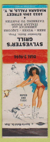 Matchbook Cover - Sylvester's Grill Niagara Falls NY Pinup