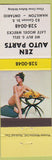 Matchbook Cover - Zen Auto Parts Hamilton ON Pinup