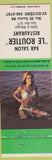 Matchbook Cover - Bar Salon Le Routier ST Eugene QC oil gas Pinup