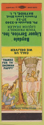 Matchbook Cover - Baydale Liquor LI NY Hillbilly