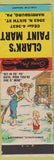 Matchbook Cover - Clark's Paint Mart Harrisburg PA Hillbilly