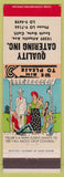 Matchbook Cover - Quality Catering South gate CA Hillbilly