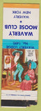 Matchbook Cover - Waverly Moose Club NY WEAR Hillbilly