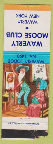 Matchbook Cover - Waverly Moose Club NY WEAR Hillbilly