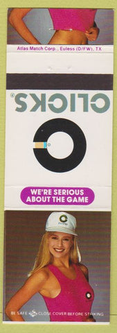 Matchbook Cover - Click's billiards Tucson Phoenix AZ  girlie