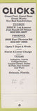 Matchbook Cover - Click's billiards Tucson Phoenix AZ  girlie