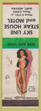 Matchbook Cover - Sky Line Steak House Gary IN Pinup