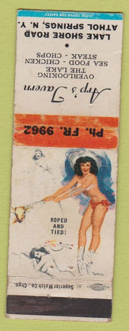 Matchbook Cover - Arp's Tavern Athol Springs NY WEAR Pinup