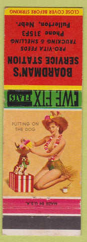 Matchbook Cover - Boardman's Service feed trucking Fullerton NE Pinup