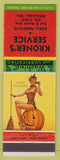 Matchbook Cover - Kroner's Service shell oil gas Milwaukee WI Pinup