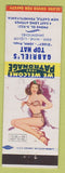 Matchbook Cover - Gabriel's Top Hat New Castle PA Pinup